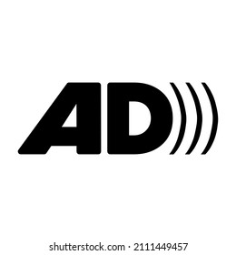 Audio Description Symbol Icon Illustration