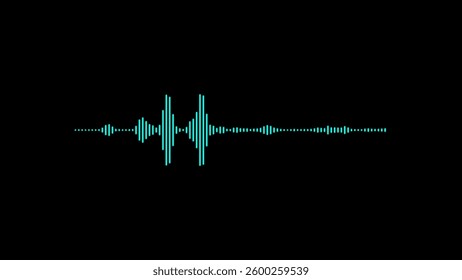 Audio music visualization, and equalizer. Audio waveform, sound waves. VJ disco party, pop music. Soundtrack, voice recording