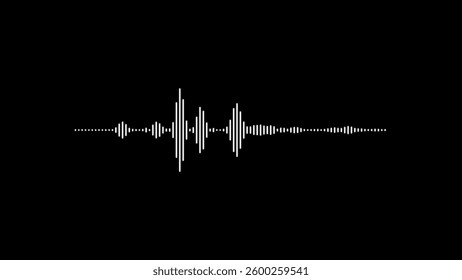Audio music visualization, and equalizer. Audio waveform, sound waves. VJ disco party, pop music. Soundtrack, voice recording