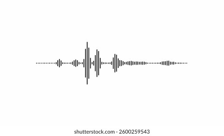 Audio music visualization, and equalizer. Audio waveform, sound waves. VJ disco party, pop music. Soundtrack, voice recording