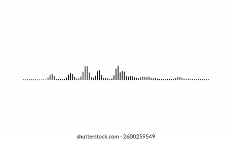 Audio music visualization, and equalizer. Audio waveform, sound waves. VJ disco party, pop music. Soundtrack, voice recording