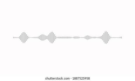 Audio Spectrum Simulation On White Background Use For Music And Computer Calculating Concept