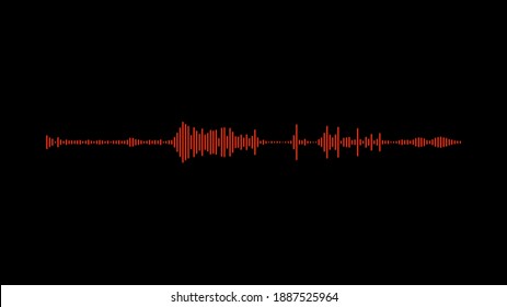 Audio Spectrum Simulation On White Background Use For Music And Computer Calculating Concept