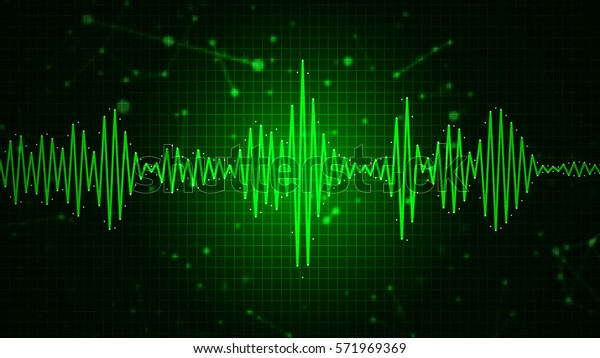 音声 音楽 録音 音声 および音声認識の背景にオーディオスペクトル波形の抽象的なグラフィック表示 のイラスト素材
