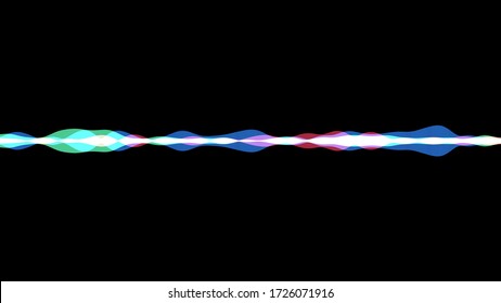 Audio Wave Spectrum. Music Sound Waves. Digital Process Or Recording Concept