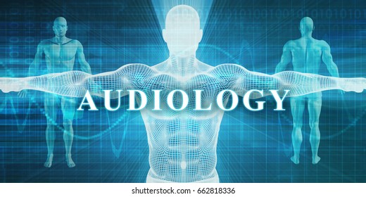 Audiology As A Medical Specialty Field Or Department 3D Illustration Render