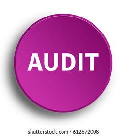 Audit icon. Internet button.3d illustration.