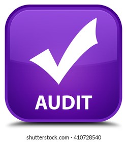 Audit (validate icon) purple square button
