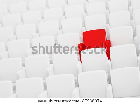 the auditorium with one reserved seat