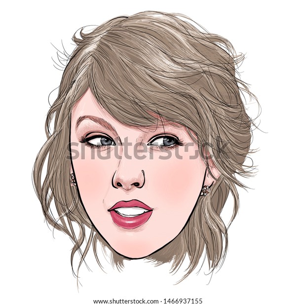 August 1 2019 Caricature Taylor Alison Stock Illustration 1466937155