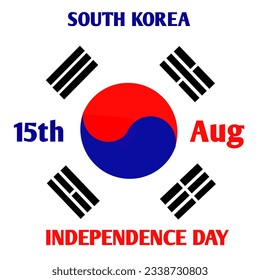 August 15th is South Korea's independence day. Vector illustration.

 - Powered by Shutterstock