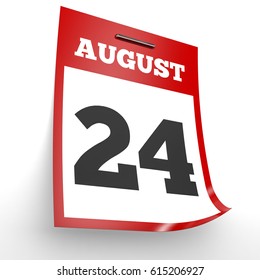 August 24 Calendar On White Background Stock Illustration 615206927 ...