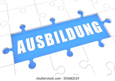 Ausbildung German Word Education Training Puzzle Stock Illustration ...