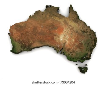 Australia 3D (Topography map comes from earthobervatory/nasa)