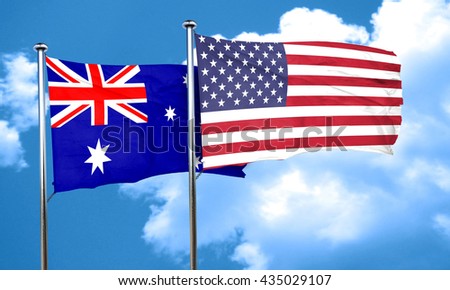 Australia flag, 3D rendering 