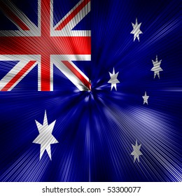 Australia Flag Energy Warp