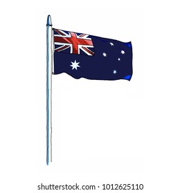 Australia Original Flag Vector Background Stock Vector (Royalty Free ...