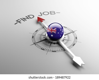 Australia High Resolution Find Job Concept