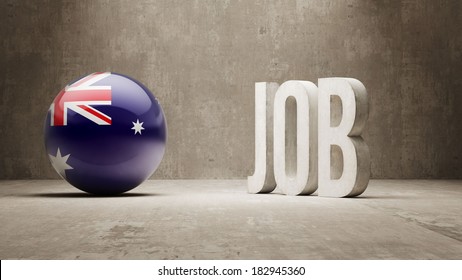 Australia High Resolution Job Concept