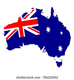 Australia Map Flag Stock Illustration 706232452 | Shutterstock