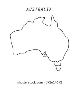 Australia Map Outline Isolated