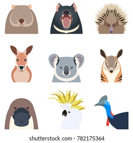 Australian Animals Flat Icons