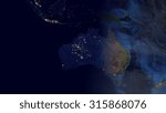 Australian Map Space View (Elements of this image furnished by NASA)