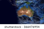 Australian Map Space View (Elements of this image furnished by NASA)
