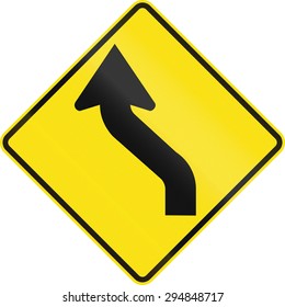 Australian Road Warning Sign - Reverse Curve