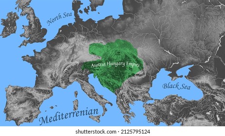 Austria Hungary Empire Europe Map