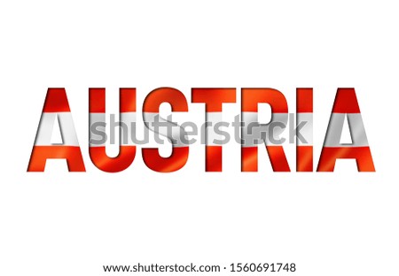 austrian flag text font. austria symbol background