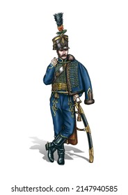 Austrian Hussar Officer Napoleonic Wars, Austrian Empire