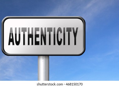 authentic quality guaranteed label authenticity guarantee assurance label for highest product control, road sign billboard. 3D illustration
