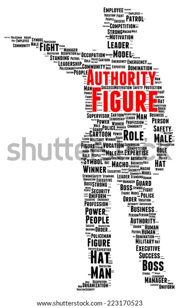 Authority Figure Word Cloud Shape Concept Stock Illustration 223170523