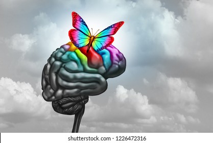 Autistic Brain And Autism Disorder Symptoms Or Asperger Syndrome As A Neurology Icon And Mental Health Spectrum Diagnosis Concept With 3D Illustration Elements.