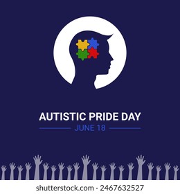 Autistic Pride Day. 18 June. Holiday concept. Template for background with banner,poster and card.Flat design. Jpeg format. - Powered by Shutterstock