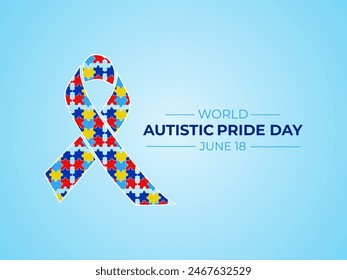 Autistic Pride Day. 18 June. Holiday concept. Template for background with banner,poster and card.Flat design. Jpeg format. - Powered by Shutterstock