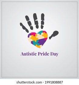 Autistic Pride Day. flyer, banner. abstract background - Powered by Shutterstock