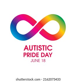 Autistic Pride Day illustration. Autistic rainbow eight infinity symbol icon. Autistic Pride Day design element isolated on a white background. June 18. Important day - Powered by Shutterstock