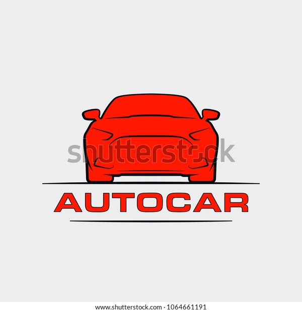 Auto car badge. Vehicle auto prototype icon. Emblem
of the auto machine engine for your business. Logo of a motor car
for an auto enterprise. Sign a automobile front view with your
text