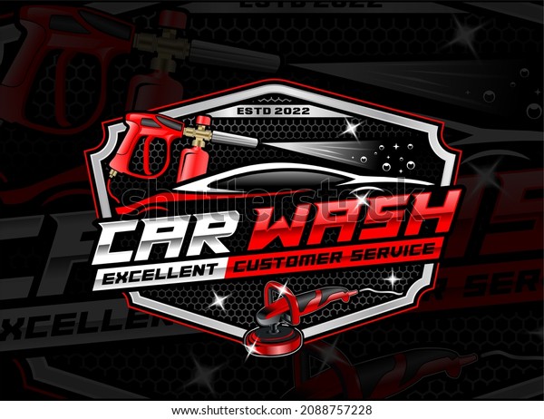 Auto detailing\
car wash logo. Automotive\
logo