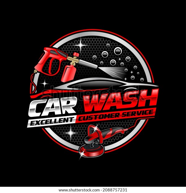 Auto detailing\
car wash logo. Automotive\
logo