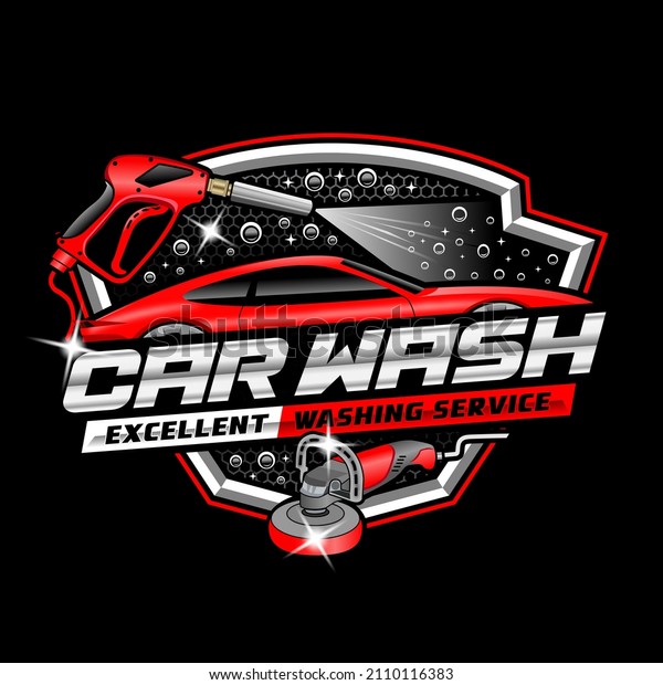Auto detailing and car wash logo for automotive\
car business