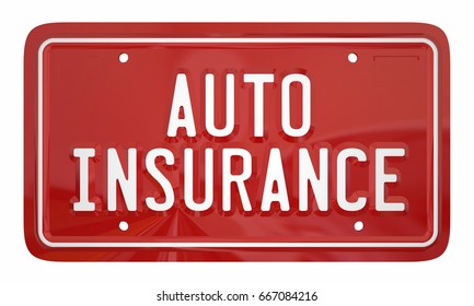 Auto Insurance Car Vehicle Coverage Policy 3d Illustration