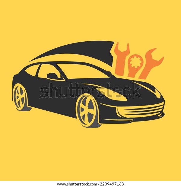 Auto repair car\
service logo. Car logo in simple line graphic design template.\
Automotive Logo\
Template