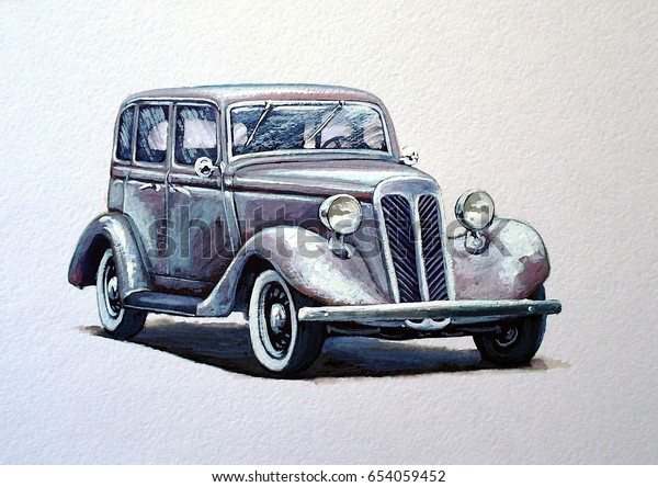 Auto, retro car\
paintings