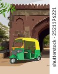 Auto Riksha In front of delhi gate 