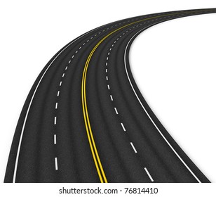 Autobahn isolated on white - Powered by Shutterstock