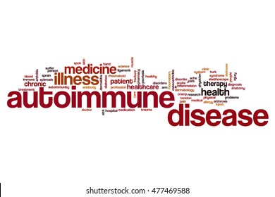 Autoimmune disease word cloud concept