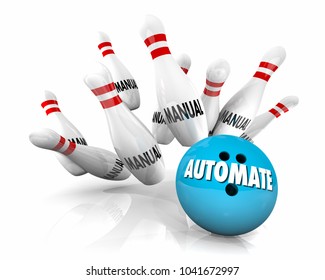 Automate Manual Tasks Bowing Ball Strike 3d Illustration